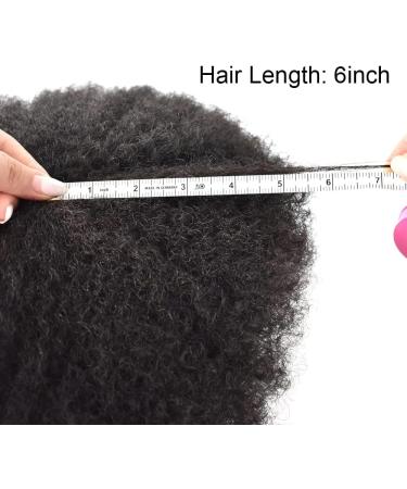SINGA HAIR Afro Toupee for Black Men Curly Weave Brazilian Hair System All Pu Injection Hair Unit for Black Men (1B# Natural Black 6MM Afro) - Buy Online on GoSupps.com