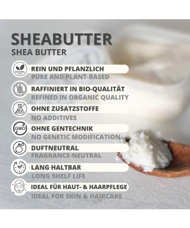Organic Shea Butter 250g | Refined Vegan & 100% Natural | Best for Skin Care & Cosmetics - Buy Online on GoSupps.com