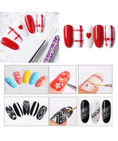 Mwoot 12-Piece Nail Brush Set | Professional UV Gel & Acrylic Nail Art Liner Tools for Detailed Design | 7/9/11 mm Brushes - Buy Online on GoSupps.com