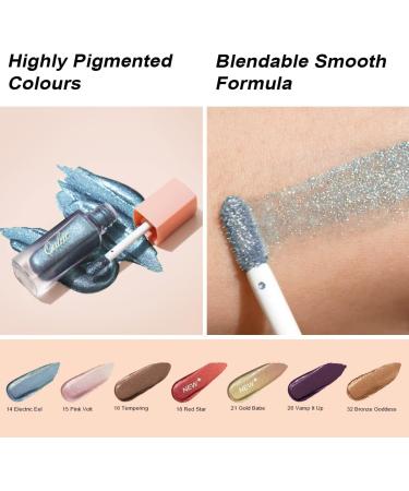 Oulac Liquid Glitter Eyeshadow - Metallic Baby Pink Shimmer Eyeliner, Vegan & Cruelty-Free - Pink Volt (15) - Buy Online on GoSupps.com