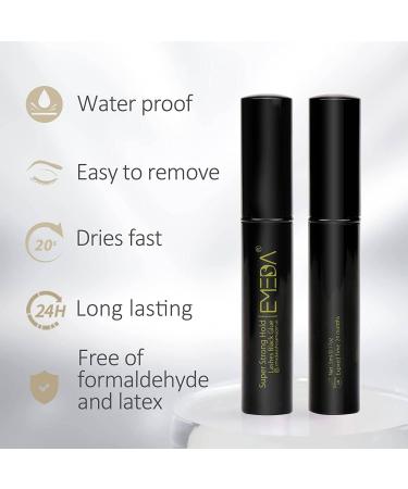 Emeda Black Eyelash Glue 5ml | Fast-Drying Latex Adhesive for Strip & DIY Lashes | Cluster Eyelash Glue (0.17oz) - Buy Online on GoSupps.com