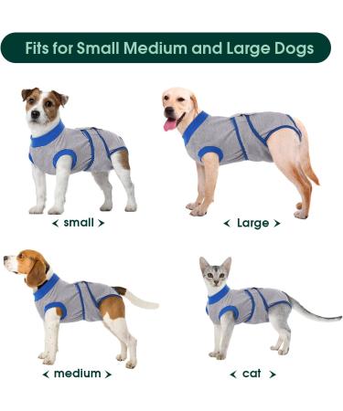 Kuoser Dog Recovery Suit - Post-Op Body for Male & Female Dogs | Breathable Leakage Protection & Anti-Licking | Gray L (1 Pack) - Buy Online on GoSupps.com