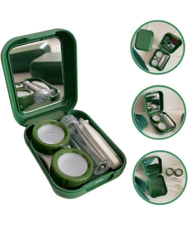 Solustrie Small Contact Lens Container with Mirror - Travel-Friendly Korean Organizer for Colored Contact Lenses - Durable Plastic Case for International Shipping - Buy Online on GoSupps.com