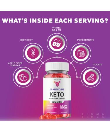 (3 Pack) Transform Keto Plus ACV Gummies - 180 Gummies | Advanced Formula - Buy Online on GoSupps.com