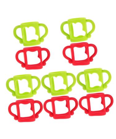 Abaodam 10 Pcs Silicone Bottle Handle Bottle Handles Bottle Grip Handle Milk Bottle Handles Bottle Handle Silica Gel Multifunction Silicone Soft 13.00X7.00X6.50CMx5pcs Assorted Colorx5pcs