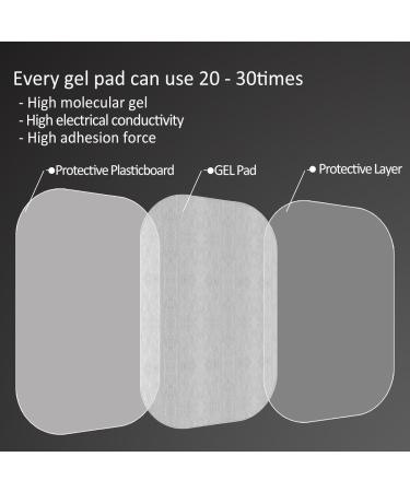 PAMASE 50/80 Abs Stimulator Gel Pads - Replacement for Abdominal Muscle Trainer - Ab Workout Toning Belt Accessory - Buy Online on GoSupps.com