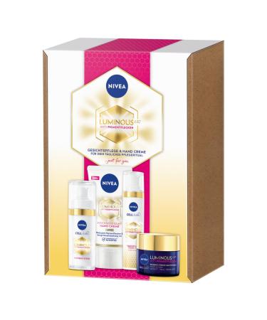 Nivea Cellular Luminous Anti-Pigment Spots Set | Face Serum Day & Night Creams Hand Cream | Anti-Aging Skin Care with Hyaluronic Acid - Shop Internationally - Buy Online on GoSupps.com
