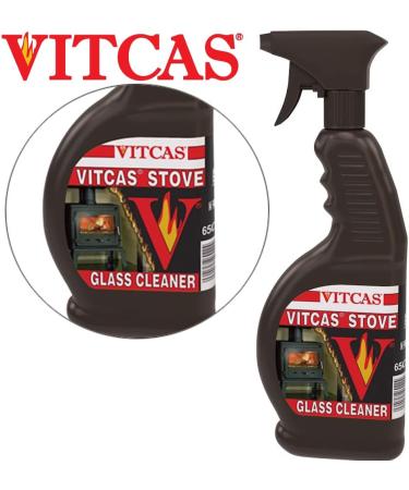 VITCAS Stove Glass Cleaner - Fireplace/BBQ/Log Burner - Removes Stubborn Stains, Provides Excellent Shine - Quick, Efficient & Easy to Use - Buy Online on GoSupps.com