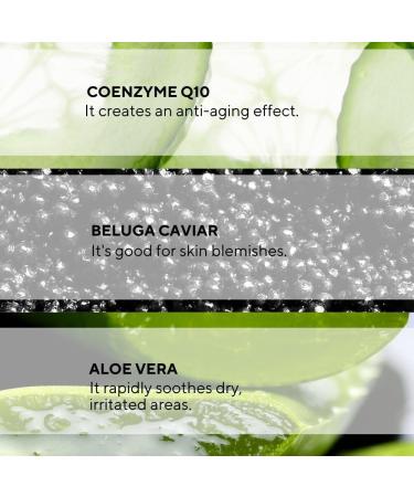 The Ceel Coenzym Q10 Gel exfoliant au caviar au concombre et l'aloe vera Gel exfoliant doux pour le visage la peau lisse et le maquillage Sans alcool pour tous les types de peau 100 ml - Buy Online on GoSupps.com