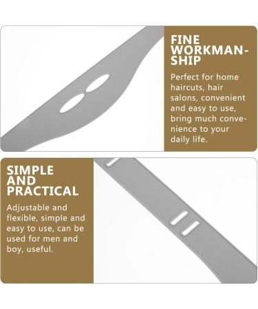Beavorty Neckline Shaving Template and Hair Trimming Guide Adjustable Curved Silicone Haircut Band for DIY Home Haircuts Grey - Buy Online on GoSupps.com
