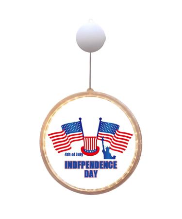 REMEK Independence Day Lights - Lighted American Flag | USA Turn On Patriotic Lights Outdoor During Independence Day