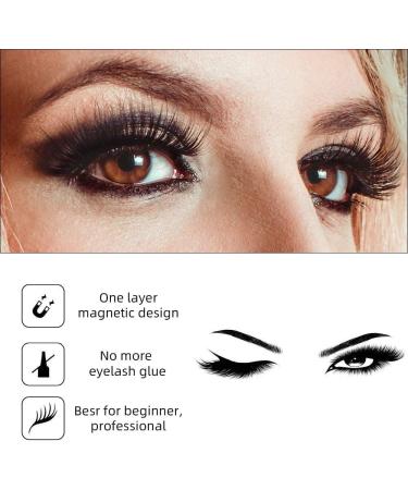 Magnetic Eyelashes Kit Waterproof Magnetic Eyeliner Reusable Magnetic Eyelashes with Eyeliner False Eyelashes with Tubes of Eyeliner & Tweezers (Black Style 01 (3 Pairs)) - Buy Online on GoSupps.com
