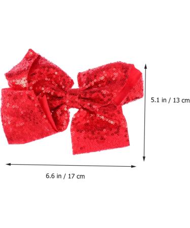 minkissy Sequins Hair Clip Bowknot Barrettes Hair Barrettes Bow Barrette Clip Glitter Bows Alligator Hair Clip Sequin Hair Clip Glitter Hair Bows Hairpins Clip Miss Extra Large 17*13 cm Red - Buy Online on GoSupps.com