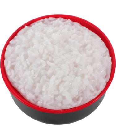 FAVOMOTO 4pcs Simulated Rice Models Toy Food Fake Cooked Rice Decorative Steamed Rice Plastic Decor Steamed Rice Model Photo Prop Cooked Rice Display Prop Big Bowl Plastic Bowl PVC - Buy Online on GoSupps.com