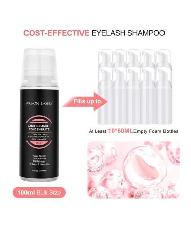 Eyelash Cleansing Concentrate 100ml - Professional Foaming Shampoo for Eyelash Extensions (Peach) - Natural & Effective Cleaner - Buy Online on GoSupps.com