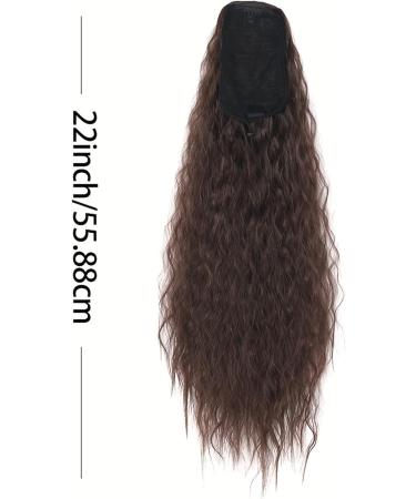 Ponytail Extensions Ponytail Hair Extension 22inch Corn Wavy Long Synthetic wig Kinky Curly Thick Clip In Drawstring Ponytail Wrap On Hair accessory for Women(Color 6) 22INCHES Color 6 - Buy Online on GoSupps.com