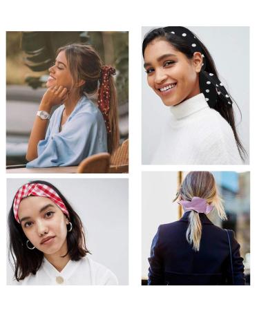 Fogawa Retro Bunny Ear Headbands - 8 Pack Cotton Polka Dot Hair Accessories for Women & Girls - Buy Online on GoSupps.com