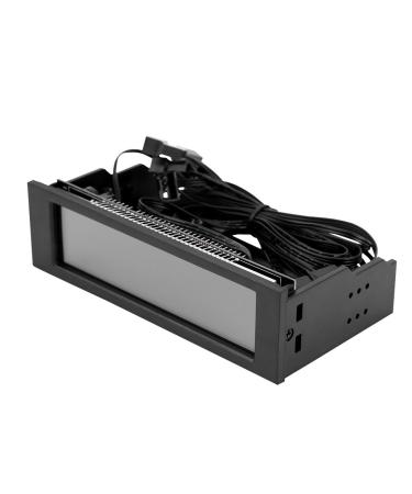 Fans Speed Controller 5V-12V 5-Fans Speed Controller CPU Temperature Sensor Computer Cooling Drive Bay Front LCD Panel Fans Speed Controller/3037
