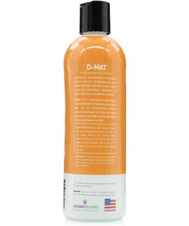 Bark2Basics d-Mat Dog Conditioner 16 oz - Natural Multi-Purpose Solution | Static Elimination & Dematting Aid | DeShedding Formula - No Additives - Buy Online on GoSupps.com