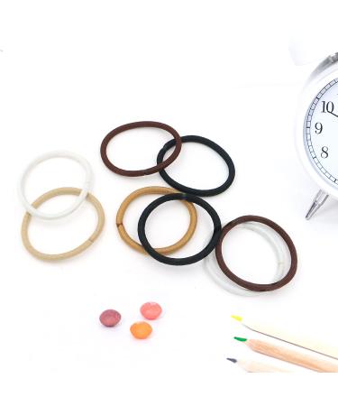 Hoyols 100pcs Baby Small Elastic Hair Ties for Girls No Crease Tiny Hair Bands 1 inch Fine Hair Accessories for Toddler Kids Infants 2mm (Black) - Buy Online on GoSupps.com