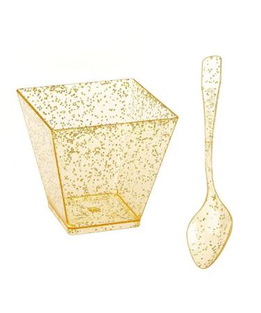 Nail Clippers 1pc Disposable Bowl Spoon Small Square Cup Try Cup Dessert Bowl Dessert Spoon with Bowl and Spoon Suitable for Kitchen