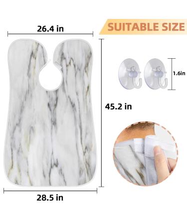 Retro Marbles Beard Bib Apron | Non-Stick Waterproof Hair Catcher for Men | Grooming Cape with Suction Cups | Perfect Gifts for Men - Buy Online on GoSupps.com