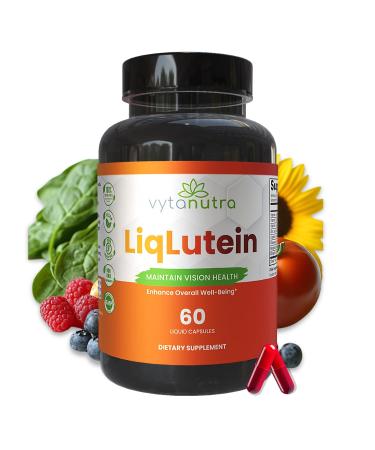 Vytanutra Liquid Lutein & Zeaxanthin Fast-Absorbing Eye Support for Blue Light & Visual Health with Zinc Vitamin A & Antioxidants 60 Veggie Liquid Capsules