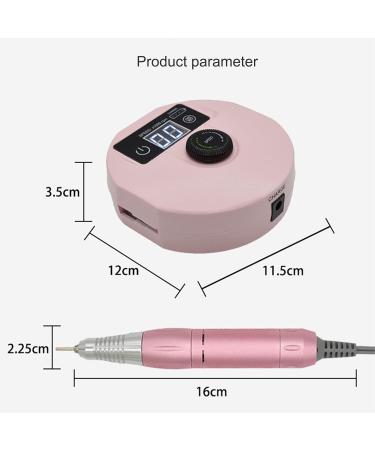 CYzpf Electric Nail Drill Machine Professional Adjustable Nail Drill for Acrylic Nails with Metal Drill Gel Nails Removing Shaping Buffing for Home Salon Use Pink One Size - Buy Online on GoSupps.com