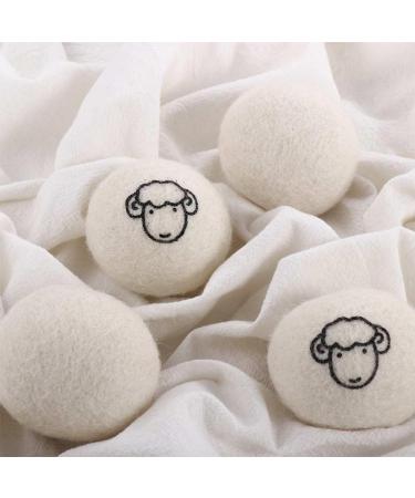 2Pcs White Wool Dryer Balls Reusable Laundry Balls Softener Washing Fleece Dry Kit Anti-Static Reduce Wrinkles and Save Time Drying Ball Laundry House Supplies(with Pattern) White No - Buy Online on GoSupps.com