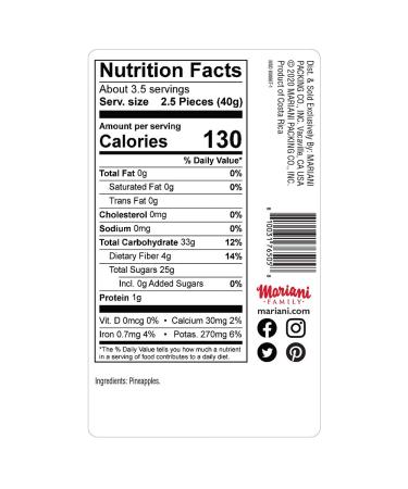 Buy Mariani Simply Dried Pineapple - 5 oz (142 g) | Premium Dried Fruit - Buy Online on GoSupps.com