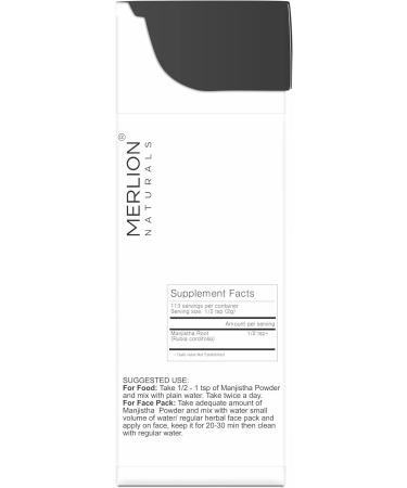 MERLION NATURALS Manjistha Powder 227g - Rubia Cordifolia | Pure and Natural - Buy Online on GoSupps.com