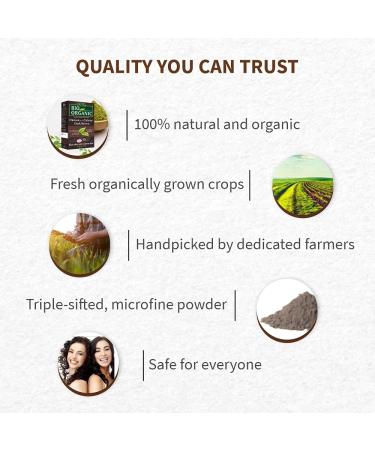 Indus Valley Bio Organic Natural Henna Hair Color - Gray Hair Coverage & Dark Brown Dye 100gm - Buy Online on GoSupps.com