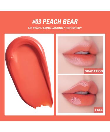 MILKTOUCH Glossy Jelly O Lip Tint (Peach Bear) - Intense Pigment Formula for Clear & Syrupy Finish, Long-Lasting Candy-Coated Gloss - 0.15 fl.oz - Buy Online on GoSupps.com