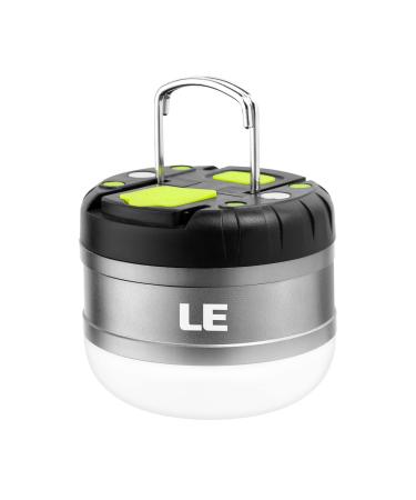 LE LED Camping Lantern Rechargeable, 310LM, 5 Light Modes, Power Bank, Waterproof, Perfect Mini Flashlight with Magnetic Base for Hurricane Emergency, Outdoor, Hiking, Home and Car