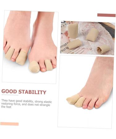 JEWEDECO 2pcs Silicone Gel Toe Tubes Sleeves - Big Toe Guards for Corns and Toe Split - Cotton Corn Covers - 2.5x4cm - Buy Online on GoSupps.com