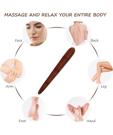 EXCEART Wooden Foot Massager Stick - Acupuncture Massage Tool for Feet Legs Neck & Back (Brown) - 14x1.7x1.7CM | International Shipping Available - Buy Online on GoSupps.com