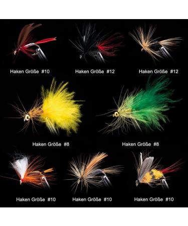 Goture Fly Fishing Kit - 100PCs Bait with Box | Best Fly Fishing Range for Bass Trout Salmon | Dry Flies Streamers & Nymphs - B-76PCs - Buy Online on GoSupps.com