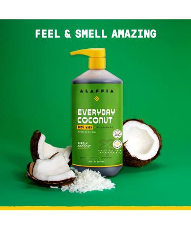 Alaffia Sensitive Skin Body Wash - 32 Fl Oz - Coconut Oil, Coffee, Vitamin E - Plant Based Ingredients - For Men & Women - Buy Online on GoSupps.com