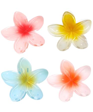 Hair clip flower small hair clip colored hair clip women slide-resistant hair clips for thick thin hair accessories girl women (blue red yellow orange) set-1 - Buy Online on GoSupps.com
