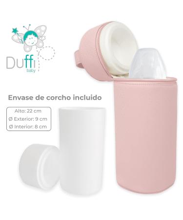 Duffi Baby Thermal Bottle Holder - Isothermal Synthetic Leather Bag for Bottles | Easy Clean Pink Circles - International Shipping - Buy Online on GoSupps.com