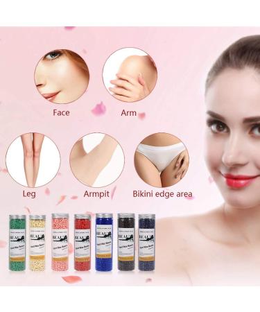 400g Hard Wax Beans - 7 Scents Depilatory Hot Wax Pearls for Armpits Legs Facial Hair & Bikini - Rose Scented Hair Removal - Buy Online on GoSupps.com