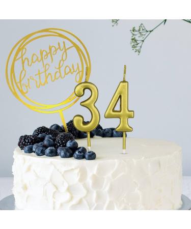 IBLESSU 10-Pieces Number Birthday Candles - Happy Birthday Cake Candles Number 0-9 Glitter Cake Topper Decoration for Birthday Party Anniversary Kids Adults (Gold) - Buy Online on GoSupps.com