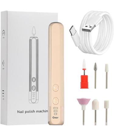 Portable Electric Nail Drill | Electric Polishing Set With Nail Drill - Compact Portable Design Nail Drill Kit Hand Foot Care Tool For Acrylic Gel Nails Home Salon Use Khaki English Version - Buy Online on GoSupps.com