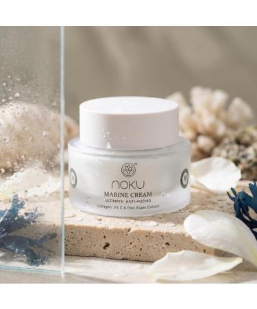 Noku Marine Cream EWG VERIFIED UltraHydrating Anti-Aging Moisturizer for Men & Women with Red Algae Vegan Collagen & Argireline Peptides | 50 ml | Vegan Cruelty-Free Award-Winning Formula 1.7 Fl Oz (Pack of 1) - Buy Online on GoSupps.com