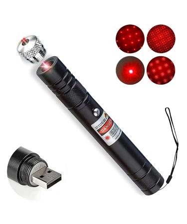 MNRYLKB Beam Flashlight, USB Charging Used for Outdoor Climbing, Teaching, and Field Fishing (Red)