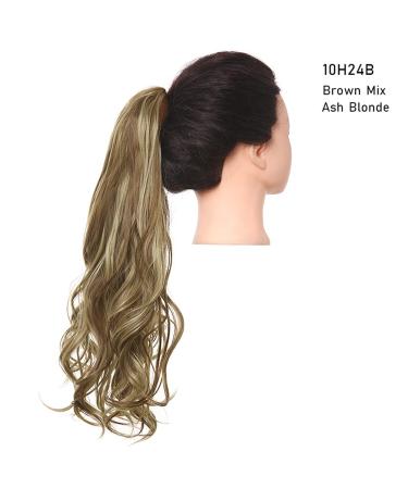 Buy Shadow Curly Hair Ponytail Extensions | Afro Wavy Clip-In Synthetic Blonde Pink Hair Piece - 26 Inches - Buy Online on GoSupps.com