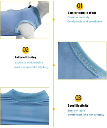 Yoolhamy Katzenbody - After Op Recovery Suit for Cats | Anti-Loss E-Collar Alternative for Abdominal Wounds | Small Blue - Buy Online on GoSupps.com