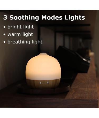 Buy Essential Oil Diffuser - Aromatherapy Ceramic 180ml for Large Rooms | Bamboo Base Night Light Auto Shut-Off | International Shipping - Buy Online on GoSupps.com
