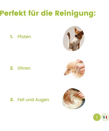 Biodegradable Neem Oil Towels for Pets - 50 Disposable Organic Cloths | Flea & Tick Protection for Dogs Cats & Parrots - Buy Online on GoSupps.com