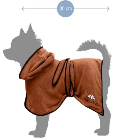 Buy Bella & Balu Dog Bathrobe - Absorbent Microfiber & PFOTENCH for XS Dogs | Ideal for After Swimming & Rain | International Shipping Available - Buy Online on GoSupps.com